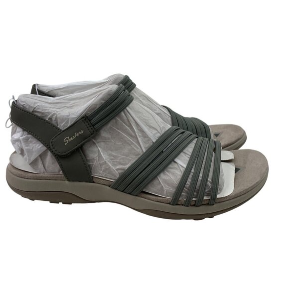 Skechers Womens Size 11 Olive Green Reggae Slim Coffee Run Sandals Stretch Fit - Picture 3 of 14